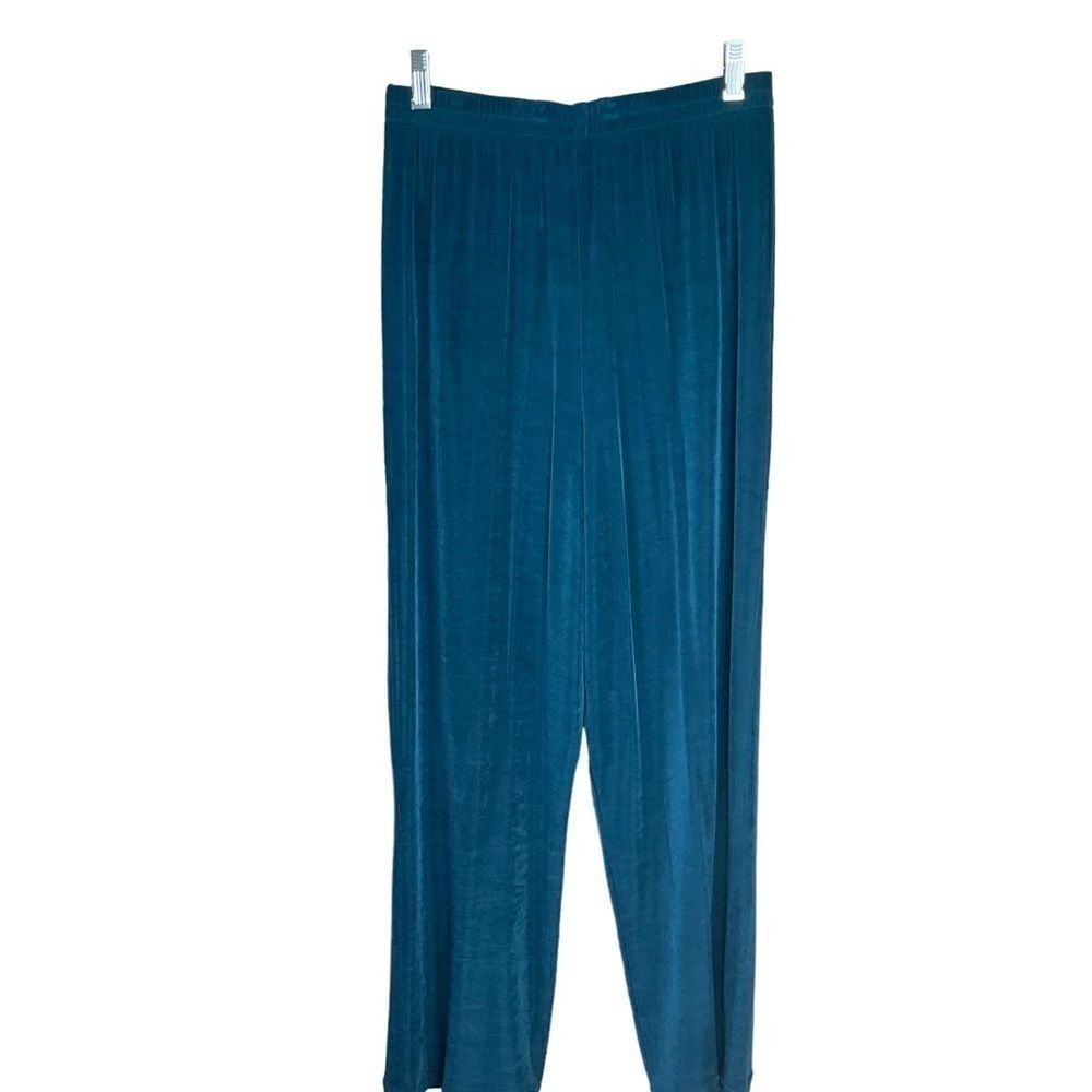 🔴ATOC Women's Pants Elastic Waist Stretchy Teal Green Size S/M